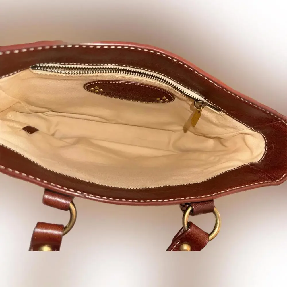 EUC Celine Red and Brown Tote Bag - Picture 5 of 9